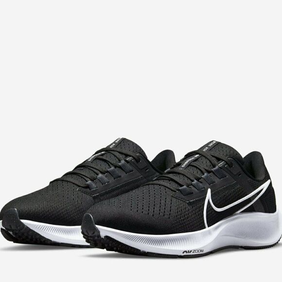 NEW Nike WMNS Air Zoom Pegasus 38 CW7358-002 Women Running Shoes Black/White 7 - Picture 1 of 9